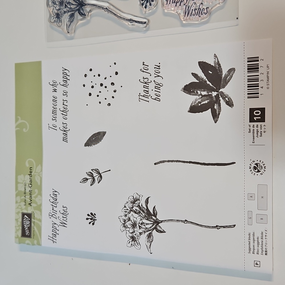 Avant-Garden clear Cling mount stamp set